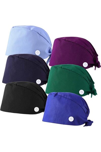Syhood 3 Pieces Working Caps with Buttons and Sweatband Adjustable Gourd-Shap...