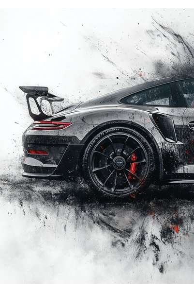 BLANKD Porsche 911 5 Car Metal Poster - Magnetic Wall Art Print