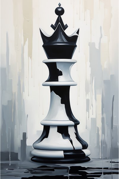 BLANKD Chess King Pop Art Metal Poster - Magnetic Wall Art Print