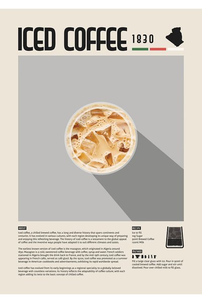 BLANKD Iced Coffee Metal Poster - Magnetic Wall Art Print