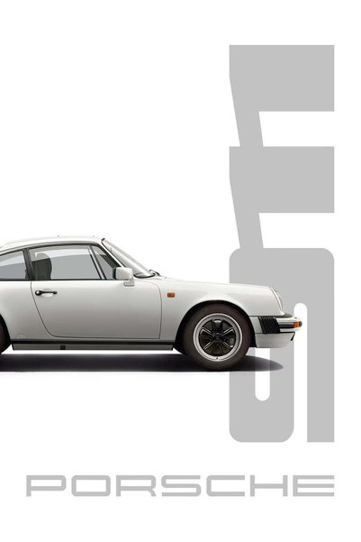 BLANKD Classic Porsche 911 Elegance Car Metal Poster - Magnetic Wall Art Print