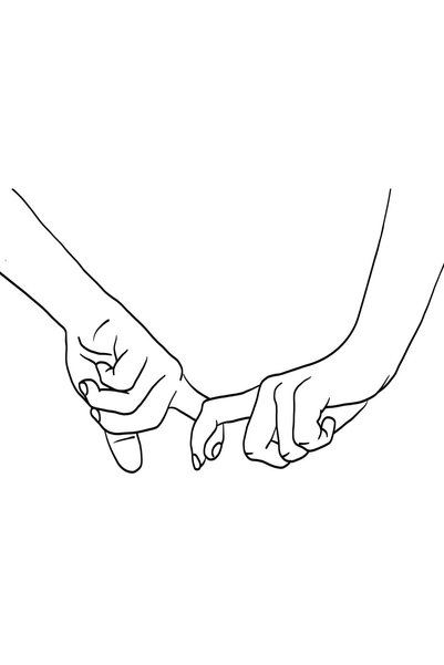 BLANKD Holding Hands Love Metal Poster - Magnetic Wall Art Print