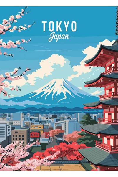 BLANKD Tokyo Japan Travel Metal Poster - Magnetic Wall Art Print