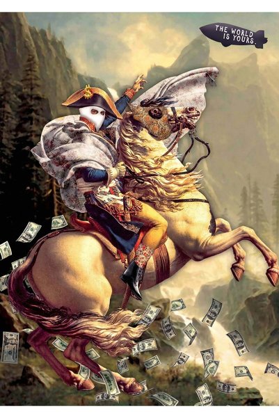 BLANKD Napoleon with a mask Pop Art Metal Poster - Magnetic Wall Art Print