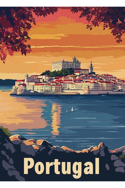 BLANKD Portugal Travel Metal Poster - Magnetic Wall Art Print