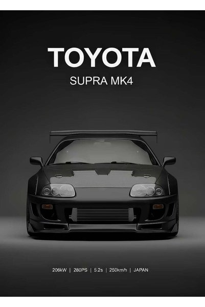 BLANKD Toyota Supra MK4 Car Metal Poster - Magnetic Wall Art Print