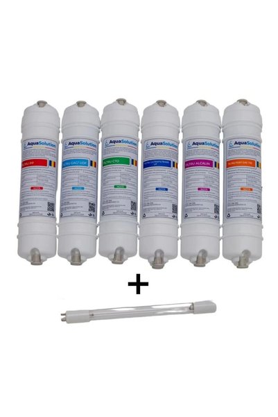 Aqua Solution Kit filtru ultrafiltrare 6 trepte alcalin + lampă UV 6W AquaSol...