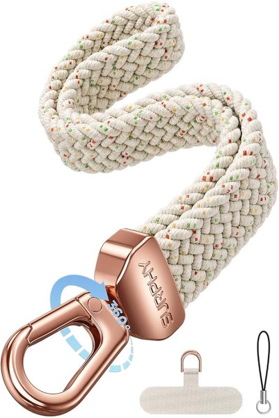 SURPHY Elastic Phone Lanyard, Braided Stretchy CellPhone Wrist Strap with Tet...
