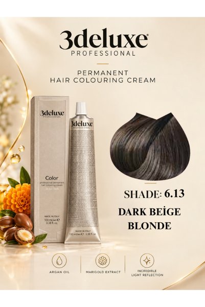 3Deluxe Professional Hair Color Cream With Argan Oil & Marigold Extract Dark ...