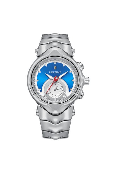 Bluejw PIN TIME PT3185 Luxury Unique Designer Silver Watches for Men Relojes ...