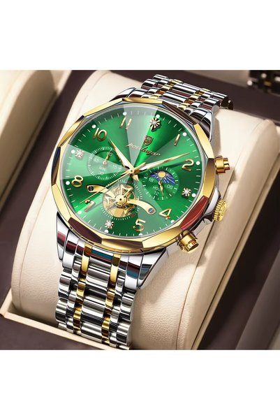 Bluejw POEDAGAR New Men's Watches Luxury Stainless Steel Diamond Dial Quartz ...