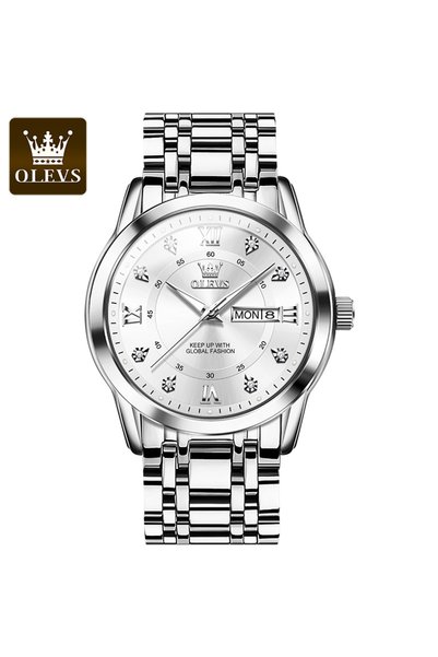Bluejw ساعة OLEVS 5513 OEM فاخرة عالية الجودة أصلية للرجال، ساعة يد ذهبية عمل...