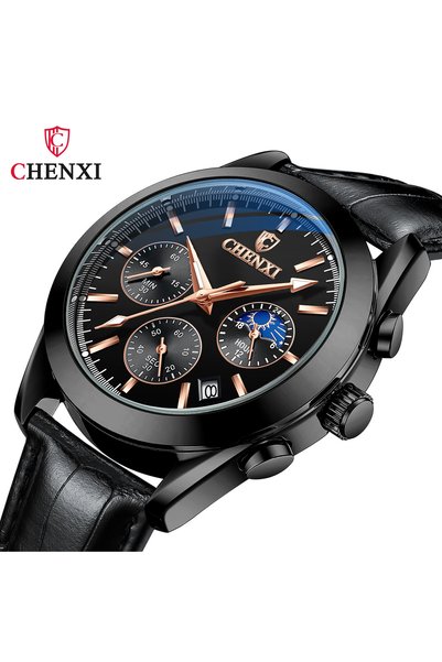 Bluejw ساعات CHENXI 905 للرجال متعددة الوظائف مع كرونوغراف فاخر، ساعة كوارتز ...