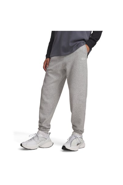 Under Armour Pantaloni de trening din fleece pentru bărbați, 80% bumbac, Gri ...