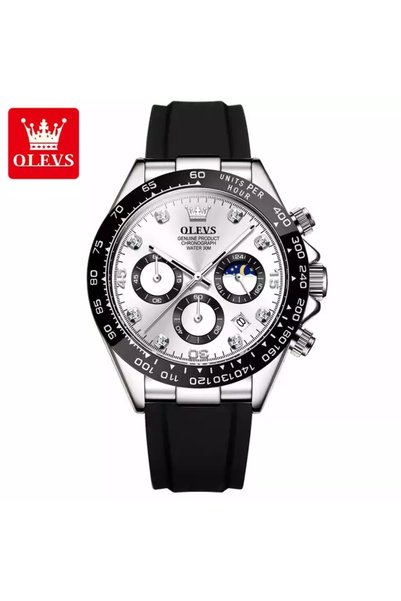 Bluejw ساعة رجالية OEM OLEVS 2875، ساعة كوارتز فاخرة للرجال مع كرونوغراف وتار...