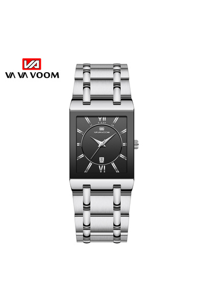 Bluejw Men Business Watch Simple Design Luxury Fashion Rectangular Black Gold...
