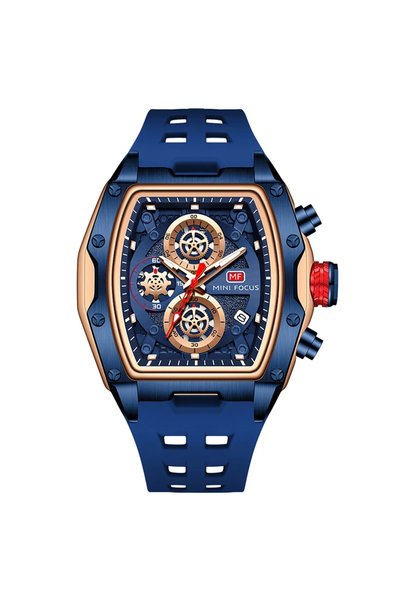Bluejw MINI FOCUS MF0473G Fashion Men Silicone Waterproof Quartz Watch Multi-...