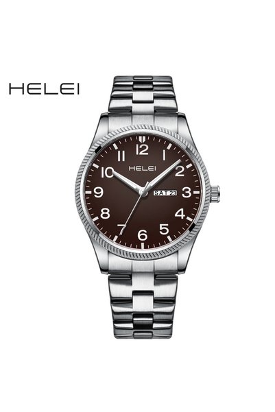 Bluejw Helei Business Men's Simple 43mm Personalized Waterproof Luminous Arab...