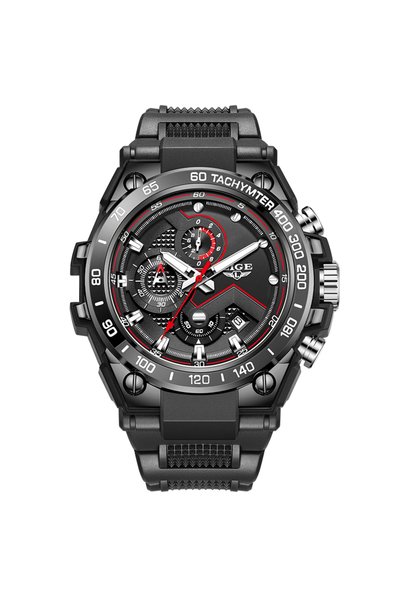 Bluejw LIGE 89205 Sporty Outdoor Men's Quartz Watch Multifunction Dial Waterp...