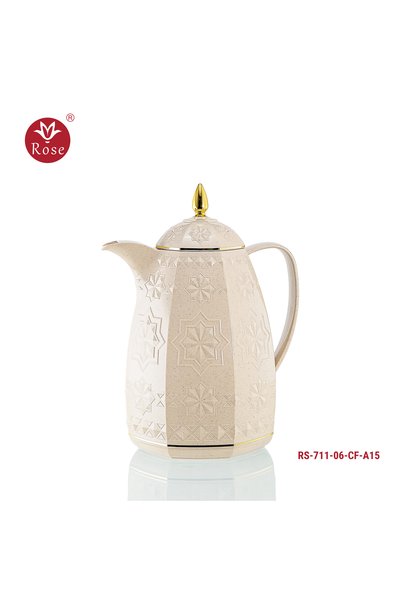 Rose ترمس قهورة نص لتر (حجم صغير) بنقوش هندسية مميزة711 روز