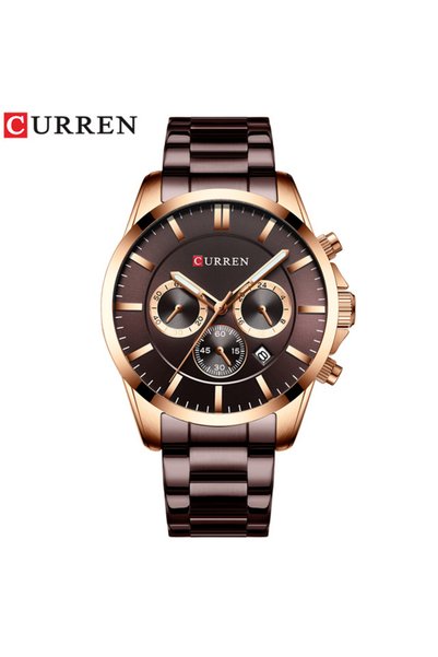 Bluejw ساعة رياضية رجالية من العلامة التجارية CURREN 8358، ساعة يد كوارتز أني...