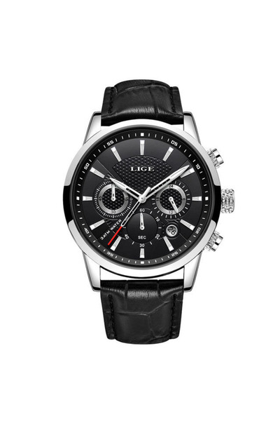 Bluejw Lige 9866 Men's Brand Wrist Watch Leather Strap Waterproof Fashion Cas...
