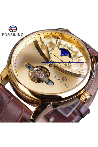 Bluejw Forsining New Men Classic Blue Moon Phase Mechanical Watches Automatic...