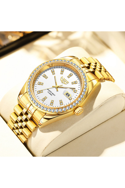 Bluejw LIGE Hot Selling Classic Fashion Watch Temperament Diamond Inlaid Wris...