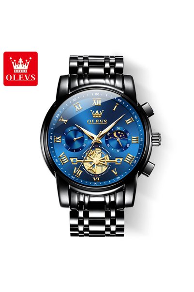 Bluejw ساعة OLEVS 2859 الأصلية للرجال، كوارتز مقاومة للماء، ساعة يد فاخرة، تص...
