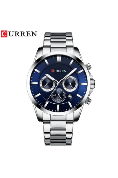 Bluejw ساعة رياضية رجالية من العلامة التجارية CURREN 8358، ساعة يد كوارتز أني...