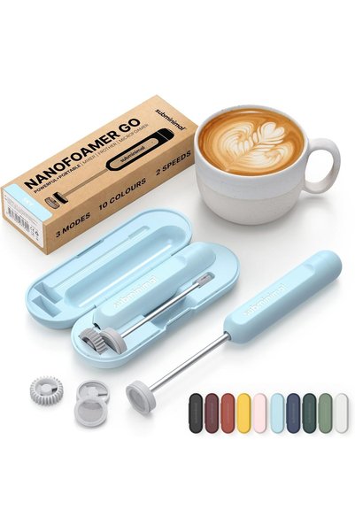 subminimal NanoFoamer GO Rechargeable Handheld Milk Frother, Sky