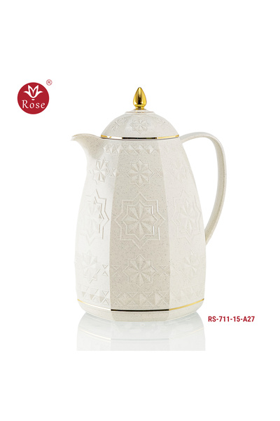 Rose Thermos Flask with Unique Geometric Patterns711 Rose