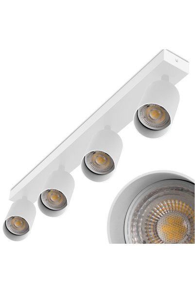 Lumiled Plafonieră SPOT TUBA cu reflector halogen, corp de iluminat cu 4x GU1...
