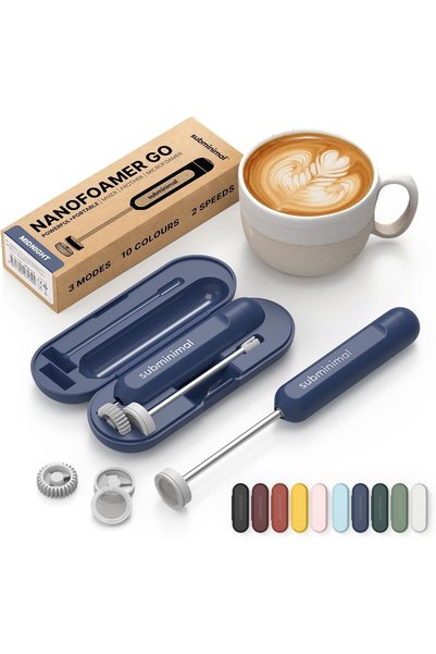 subminimal NanoFoamer GO Rechargeable Handheld Milk Frother, Midnight