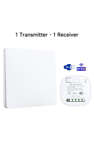 Choice white1to 1 Smart Wifi Wireless Switch RF433 Self-Powered Push Button W...