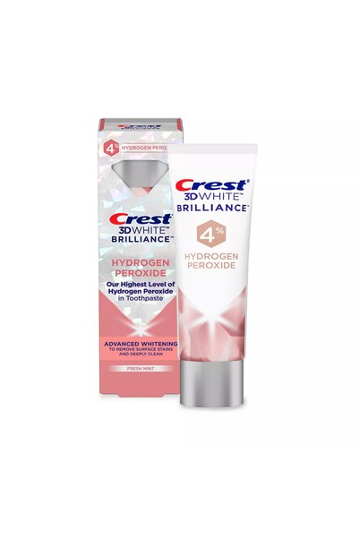 Crest 3D White Brilliance Toothpaste, 4% peroxide, enamel protection, fresh m...