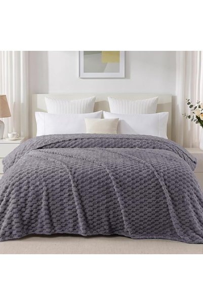 Exclusivo Mezcla King Size Fleece Blanket for Bed, 228X264CM Stylish Jacquard...