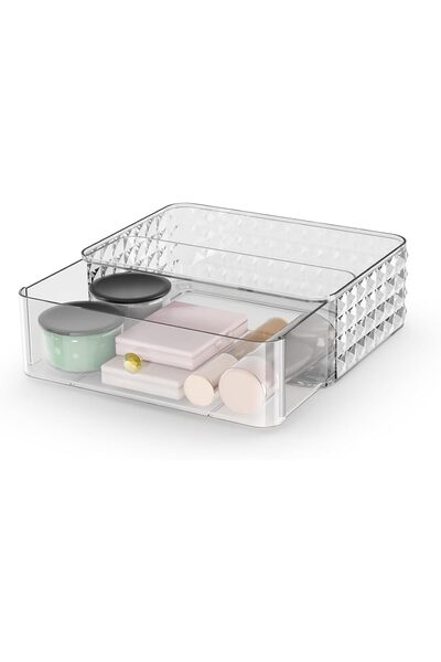 JKJ&ZXZ Acrylic Makeup Organizer,DIY Stackable Storage Tray and Box,Cosmetic ...
