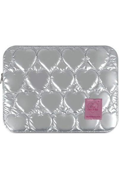 KASTWAVE Laptop Case Sleeve 14 Inch 13 Inch, Heart Quilted Puffer Laptop Carr...