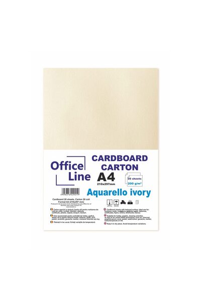 Officeline Bloc de carton A4 200g Aquarello ivory top 20 coli
