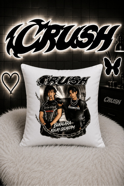MECH BUTİK Μαξιλάρι από ύφασμα φλις με σχέδιο Crush