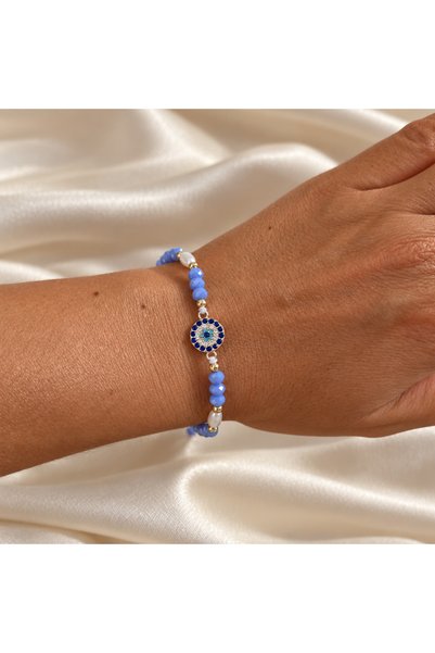 Soleildor Friend Bracelet Light Purple Color Faceted Cut Pearl Detailed Adjus...