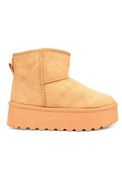 Tmall Women's boots, Ugg style, -leather, fur-lined, CD1041, Camel