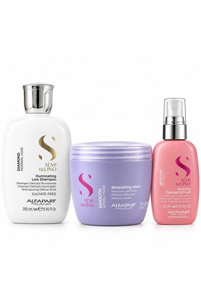 Alfaparf Milano Σετ Semi di Lino, Σαμπουάν Diamond 250 ml + Μάσκα Λείανσης 50...