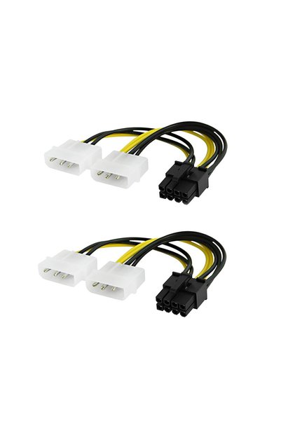 AXIYIBZI كابل طاقة PCIe ثماني الأطراف إلى موليكس رباعي الأطراف، عبوة من قطعتي...