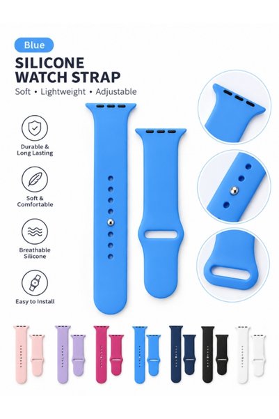 Generic Brand Silicone Replacement Watch Band Compatible with Apple Watch Siz...