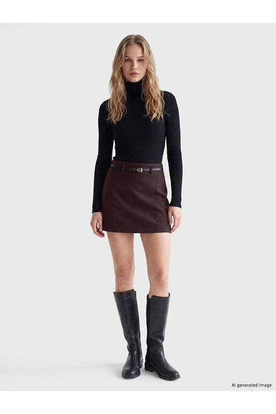 LC Waikiki Fustă Mini Slim Fit cu Curea