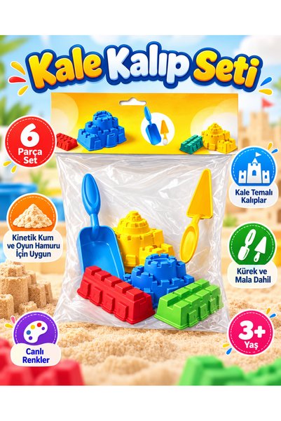 The Monarch Co Eğitici Kale Temalı Kalıp Seti 6 Parça - Canlı Renkli Kinetik ...