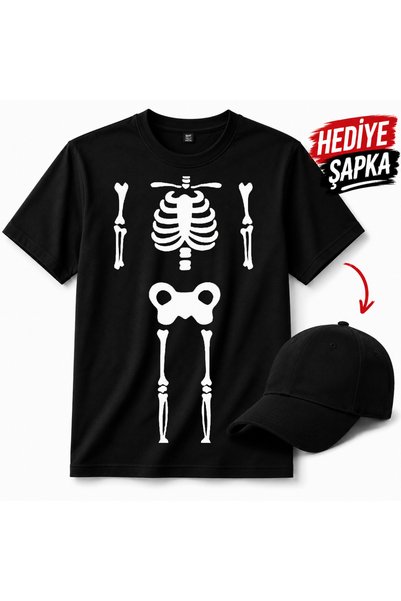 barsdepo HALLOWEN SKELETON majica sa printom, 100% pamuk, unisex, za decu/odr...