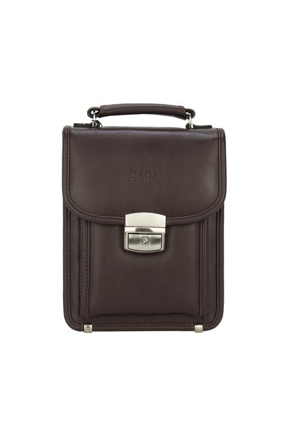 Dada Brown Small Size Piremium Men's Hand and Shoulder Bag with Key Lock Mech...